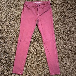 American Eagle Maroon Jegging